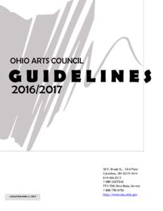 OHIO ARTS COUNCIL  GUIDELINESrevised November 1, 2014