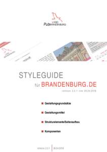 Pub  STYLEGUIDE für  BRANDENBURG . DE