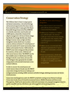 Fact Sheet on Conservation Strategy