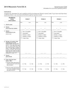 2013 I-012 Wisconsin Form EIC-A