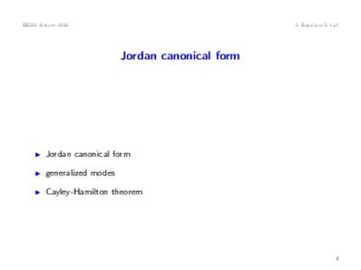 EE263 AutumnS. Boyd and S. Lall Jordan canonical form