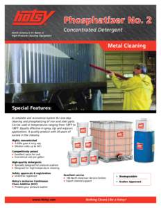 North America’s #1 Name in High-Pressure Cleaning Equipment Concentrated Detergent  Metal Cleaning