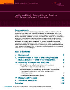 Personal life / Psychological resilience / Government / Violence / United States Department of Health and Human Services / Positive youth development / Child and family services / Child abuse / Early childhood intervention / Health / Health promotion / Human development