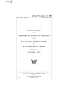 United States House Energy Subcommittee on Health / United States Congress / United States House Committee on Energy and Commerce / Government / Parliamentary procedure / Quorum / United States House of Representatives