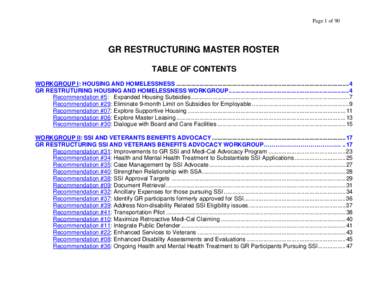 GR RESTRUCTURING MASTER ROSTER