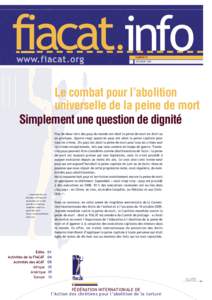 fiacat.info NUMÉRO 73 DÉCEMBRELe combat pour l’abolition