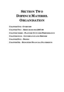 Department of Defence Portfolio Budget Statements[removed]: Section Two Defence Materiel Organisation