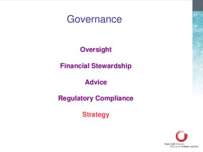 Governance Oversight Financial Stewardship Advice Regulatory Compliance Strategy