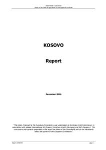 ARCOTRASS- Consortium Study on the State of Agriculture in Five Applicant Countries KOSOVO Report