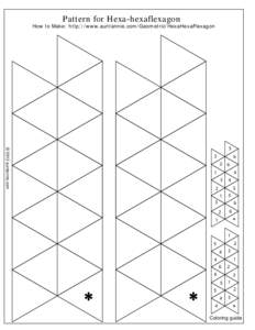 Hexa-hexaflexagon project pattern - blank, ready to color