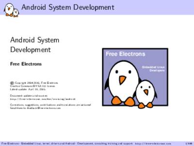 Android System Development  Android System Development Free Electrons