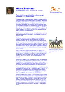 Horse Breather Equine Breathing ezine November 08  issue 36