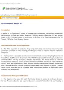 Trade and Industry Department Environmental Report 2011
