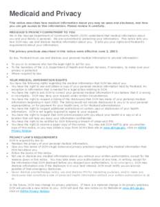 Presidency of Lyndon B. Johnson / Data privacy / Privacy law / Medicaid / Health Insurance Portability and Accountability Act / Law / Government / Privacy / Internet privacy / Ethics / Federal assistance in the United States / Healthcare reform in the United States