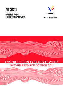 NT:2011 NATURAL AND ENGINEERING SCIENCES instruction for reviewers swedish research council 2011