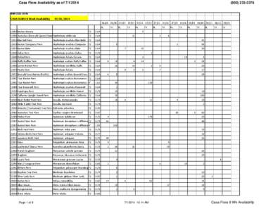 Casa Flora Availability as of[removed][removed]3376 CASA FLORA 8 Week Availability