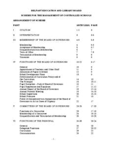 Expulsion / Governor of Oklahoma / Education / Government / General Council of the University of St Andrews / European School / Education in the United Kingdom / School governor / Education in Northern Ireland