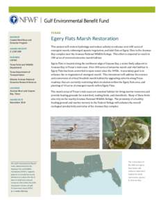 TEXAS RECIPIENT Coastal Bend Bays and Estuaries Program AWARD AMOUNT