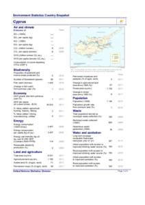 Environment Statistics Country Snapshot  Cyprus Air and climate  Year