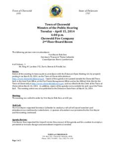Town of Cheswold  State of Delaware 1856