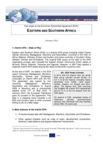 Fact sheet on the interim Economic Partnership Agreements - EASTERN AND SOUTHERN AFRICA