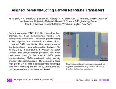 Materials science / Materials Research Science and Engineering Centers / Technology / Electromagnetism / Carbon nanotubes in medicine / Carbon nanotube field-effect transistor / Carbon nanotubes / Emerging technologies / Carbon nanotube