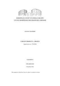 GRAND CHAMBER  CASE OF CHABAUTY v. FRANCE (Application noJUDGMENT