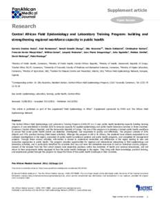 Supplement article Open Access Research Central African Field Epidemiology and Laboratory Training Program: building and strengthening regional workforce capacity in public health