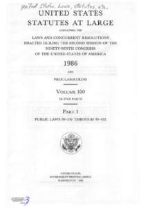 UNITED STATES STATUTES AT LARGE CONTAINING THE LAWS AND CONCURRENT RESOLUTIONS ENACTED DURING THE SECOND SESSION OF THE