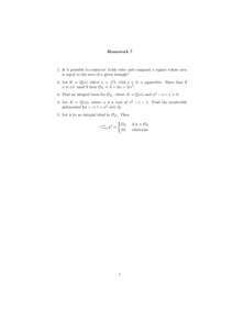 HomeworkIs it possible to construct (with ruler and compass) a square whose area is equal to the area of a given triangle? √ 2. Let K = Q(α) where α = 3 a, with a ∈ Z, a squarefree. Show that if