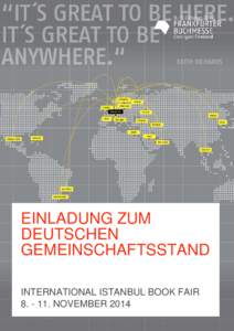 EINLADUNG ZUM DEUTSCHEN GEMEINSCHAFTSSTAND INTERNATIONAL ISTANBUL BOOK FAIR[removed]NOVEMBER 2014