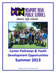 -  Career Pathways & Youth Development Opportunities  Summer 2013