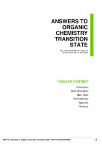 ANSWERS TO ORGANIC CHEMISTRY TRANSITION STATE PDF-11ATOCTS7WORG | Page: 48