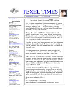 TEXEL TIMES TSBS Membership Newsletter v.5, no.5 Julywww.usatexels.org