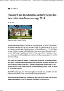 Bundesrat - Termine - Präsident des Bundesrates ist Schirmherr des Intvon 1 http://www.bundesrat.de/SharedDocs/termine/DE/praesident-...