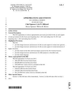 Introduced Legislation SB0003