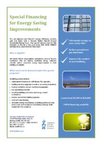Special Financing for Energy Saving Improvements