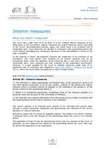 Factsheet Interim measures