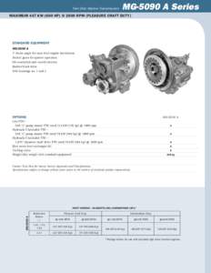 Twin Disc Marine Transmission  MG-5090 A Series Maximum 447 kW (600 hp) @ 2600 RPM [Pleasure Craft duty]