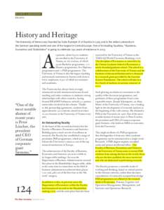 BUSINESSFeature & MANAGEMENT Section Education  History and Heritage