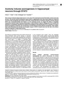 Citation: Cell Death and Disease[removed], e175; doi:[removed]cddis[removed] & 2011 Macmillan Publishers Limited All rights reserved[removed]www.nature.com/cddis  Axotomy induces axonogenesis in hippocampal