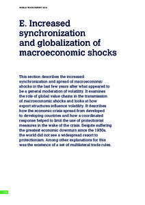 WORLD TRADE REPORT[removed]E. Increased synchronization and globalization of macroeconomic shocks