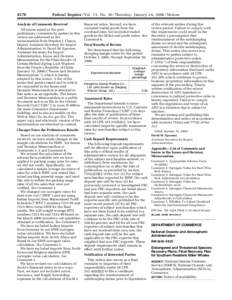 4176  Federal Register / Vol. 73, No[removed]Thursday, January 24, [removed]Notices Analysis of Comments Received All issues raised in the postpreliminary comments by parties in this