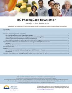 BC PharmaCare Newsletter[removed]