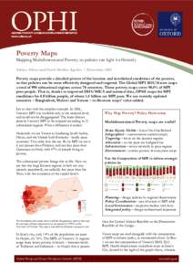 Poverty Maps  Mapping Multidimensional Poverty so policies can fight it efficiently Sabina Alkire and Gisela Robles Aguilar  December 2015