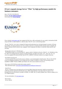 EUserv expands storage Server 
