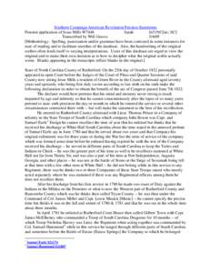 Southern Campaign American Revolution Pension Statements Pension application of Jesse Mills W7448 Sarah fn51NC[sic, SC] Transcribed by Will Graves[removed]