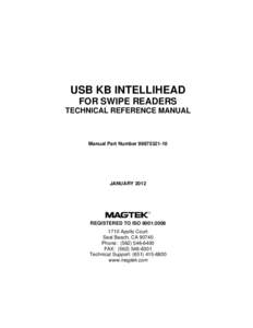 USB KB IntelliHead, Technical Reference Manual