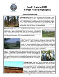 South Dakota 2013 Forest Health Highlights