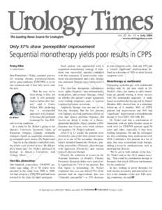 Urology Times ® The Leading News Source for Urologists  Vol. 32, No. 10